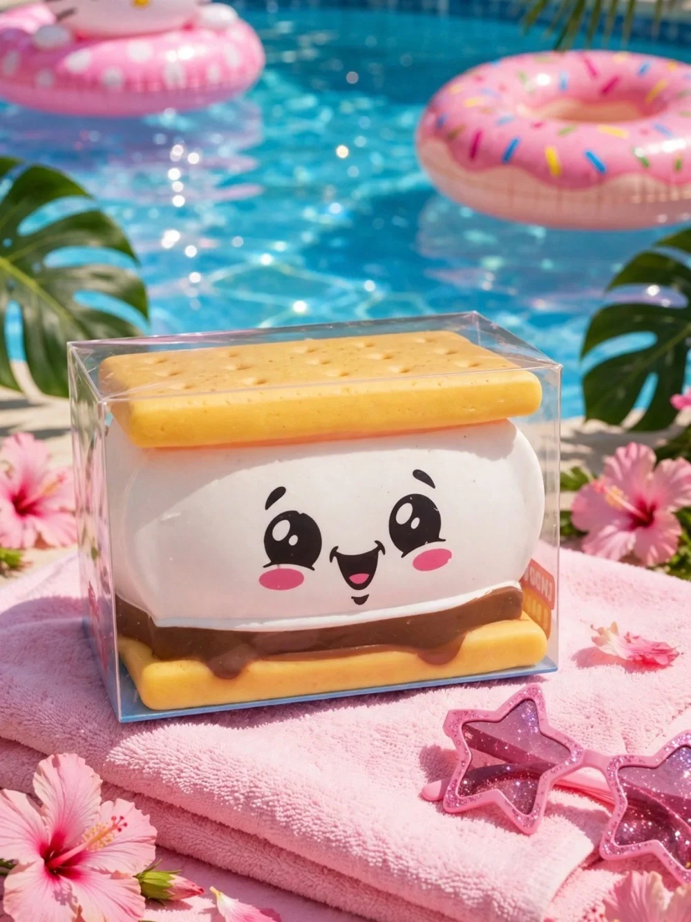 Smooshy S'more Plush Toy - White & Tan